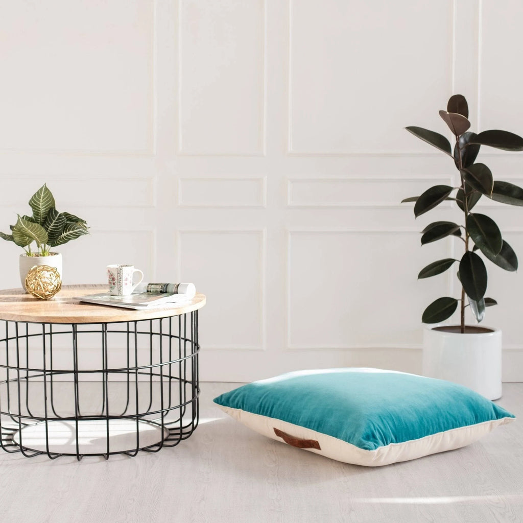 Black and Natural Wood Cage Coffee Table X878539