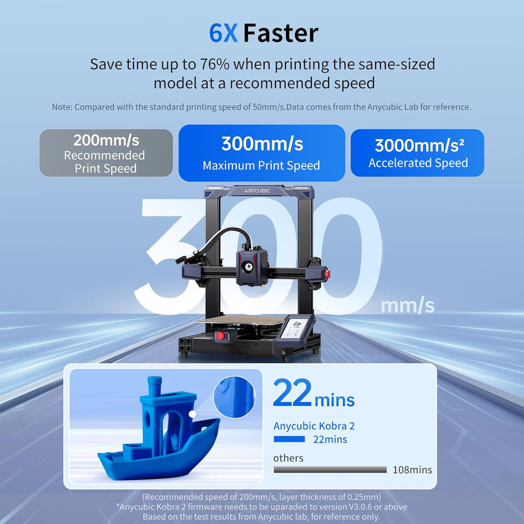 Black Bundle Anycubic Kobra 2 3D Printer, 1.75mm 1kg Filament K58379