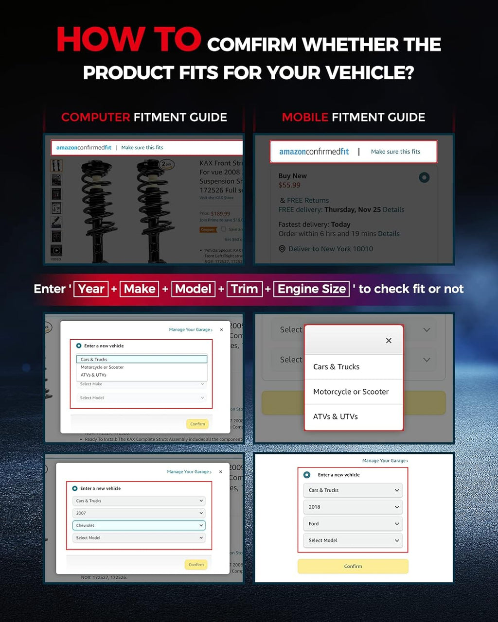 Front Shock Absorber Full Set of 2 K816