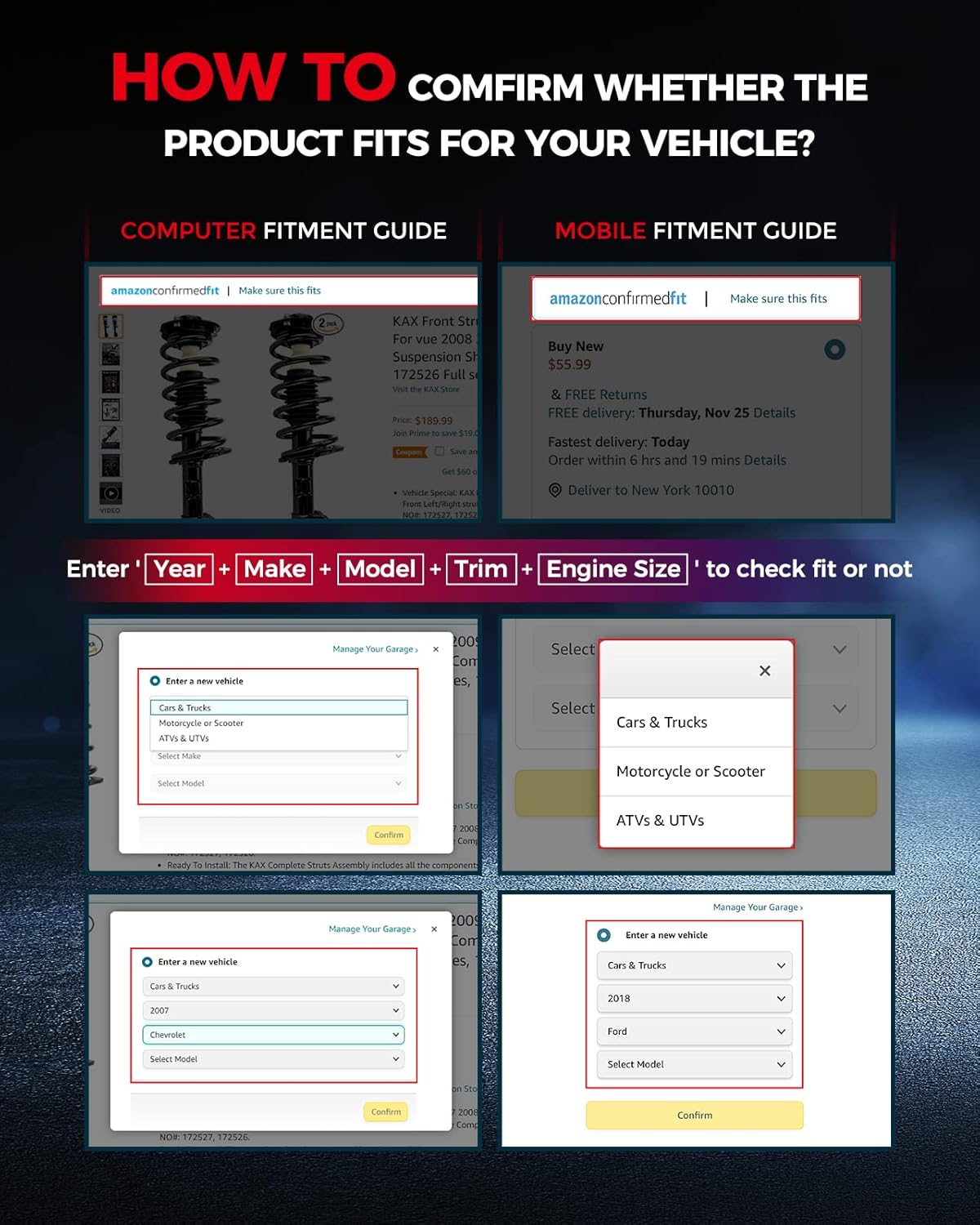 Front Shock Absorber Full Set of 2 K816