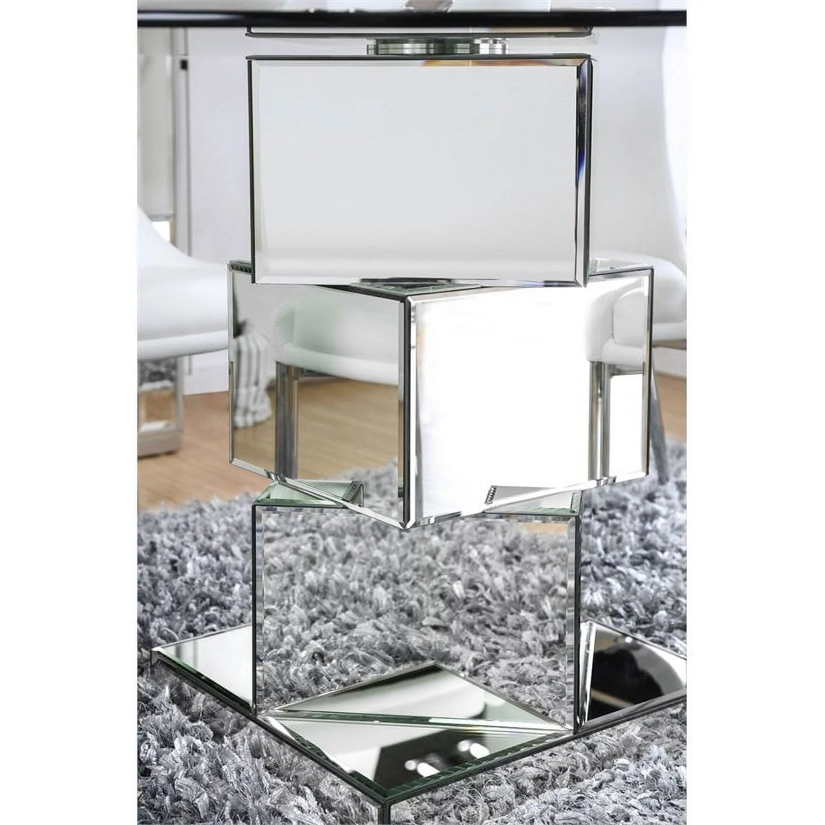 Glass Top 5-Piece Dining Table Set in Black H7252
