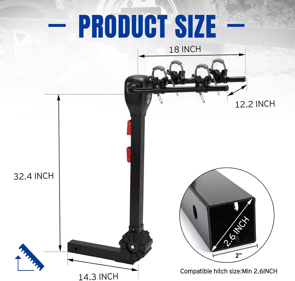 2-Bike Hitch Mount Carrier Rack D10178
