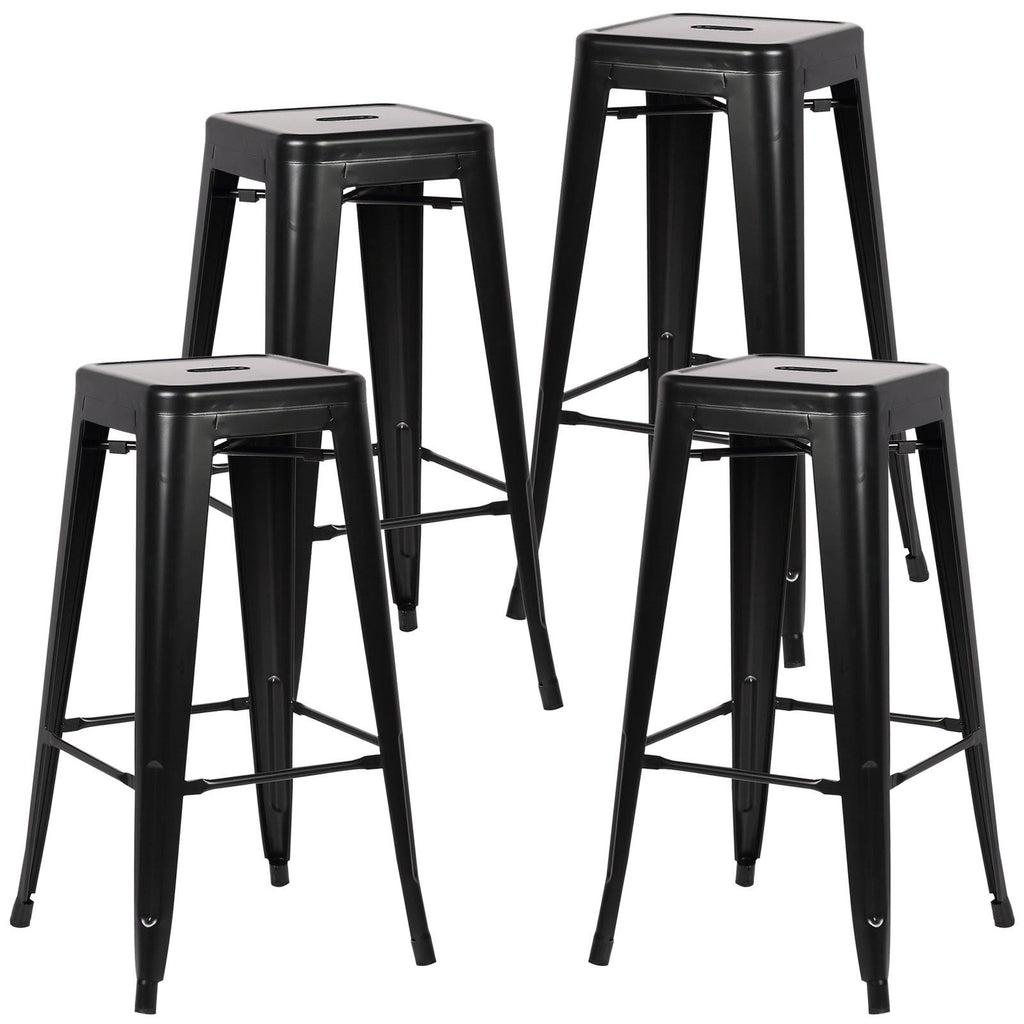 Black Bar Stool Set of 4 Q329