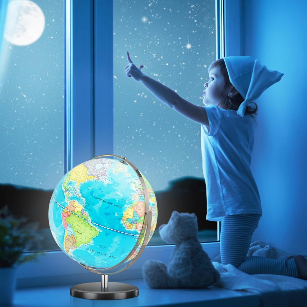 13” Desktop Geographic Globe with LED Light G6319
