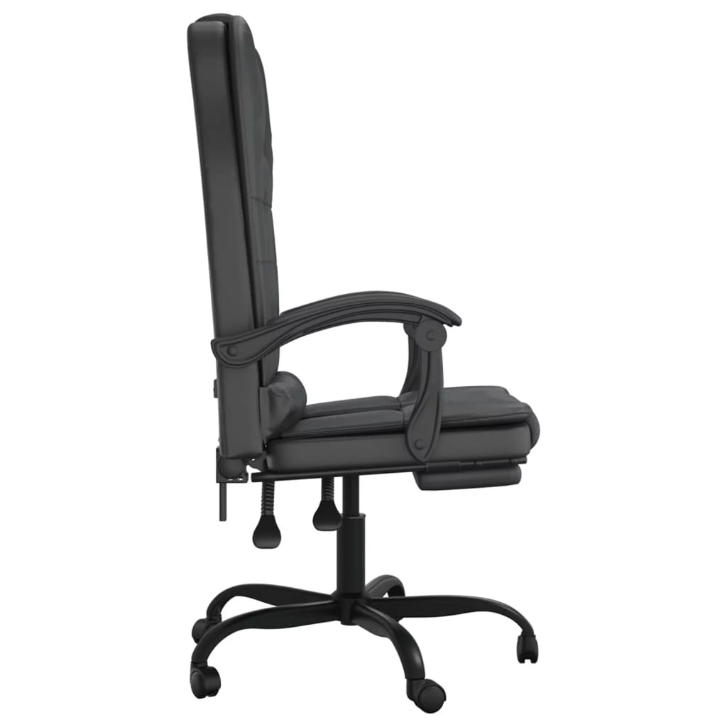 Black Faux Leather Massage Reclining Office Chair J70687