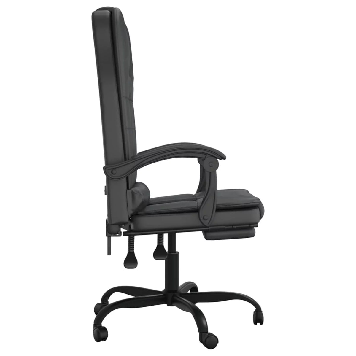 Black Faux Leather Massage Reclining Office Chair J70687