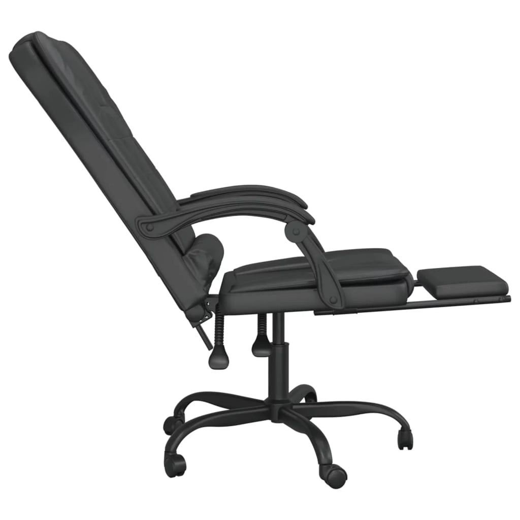 Black Faux Leather Massage Reclining Office Chair J70687