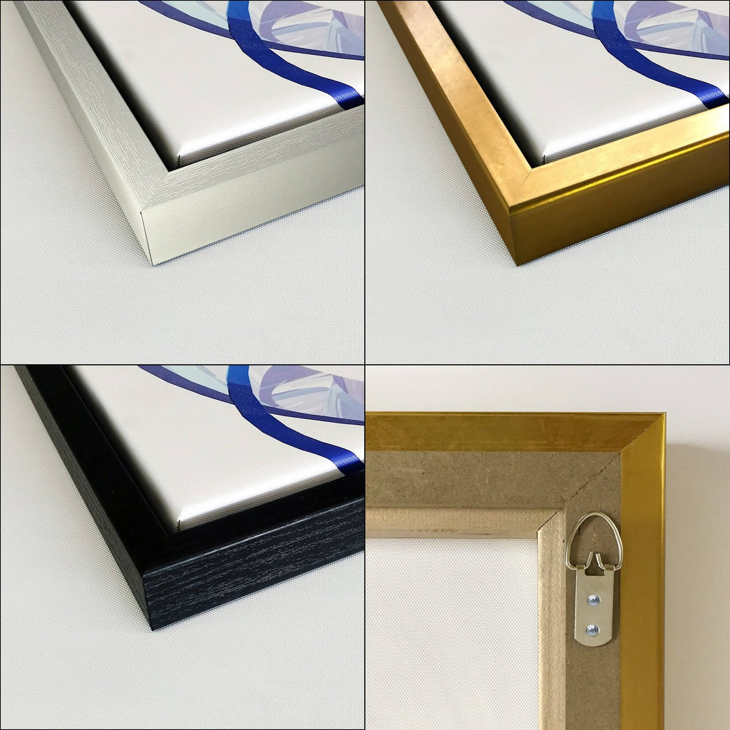 Framed Canvas - Black - 30 in. Wide x 40 in. High - Gold L81214