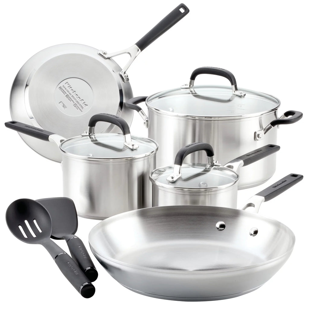 Stainless Steel 10 Piece Pots and Pans Set U6592