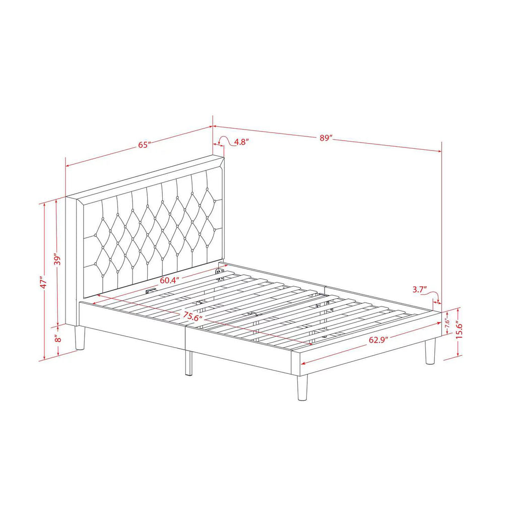 2-Piece Wood Queen Bedroom Set D985