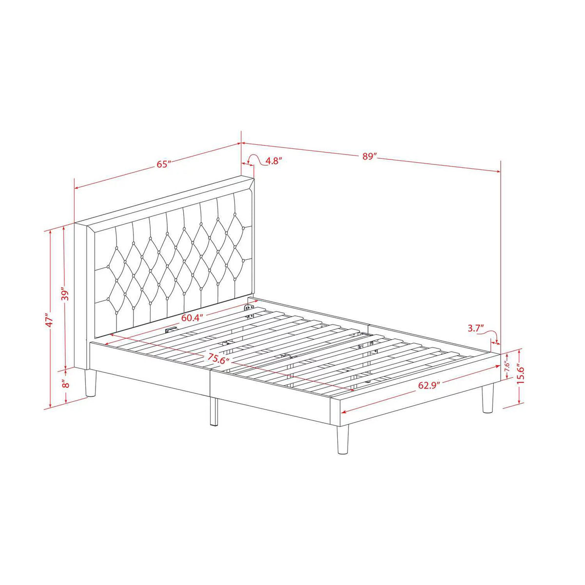 2-Piece Wood Queen Bedroom Set D985