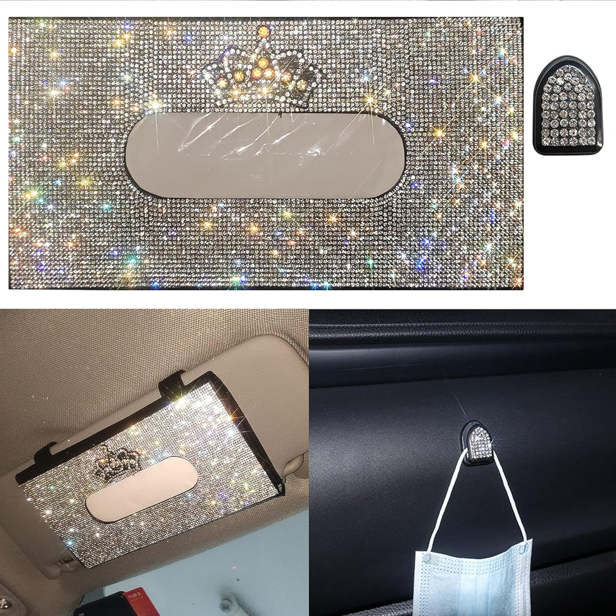 Red Queen Crown Tissue Box Holder for Sun Visor F3453