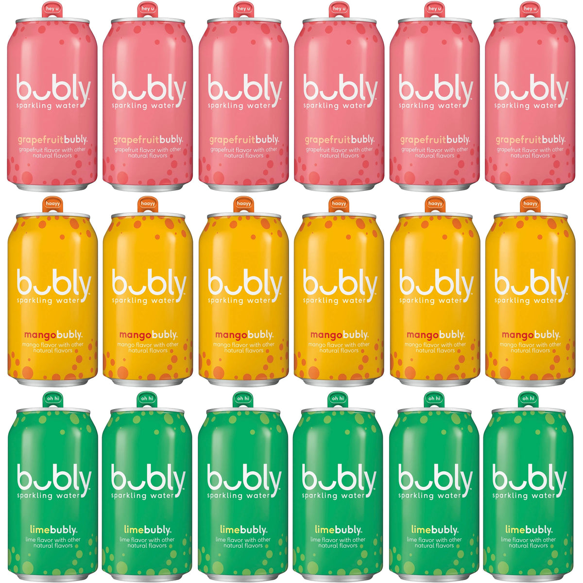 Tropical Sparkling Water Variety Pack, 12 fl oz, 18 Pack Cans L68662