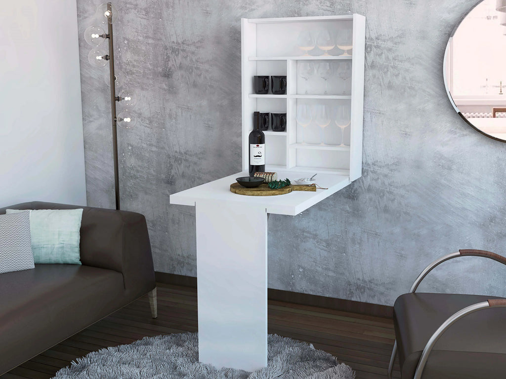 Foldable Table with Base and Shelves B453504