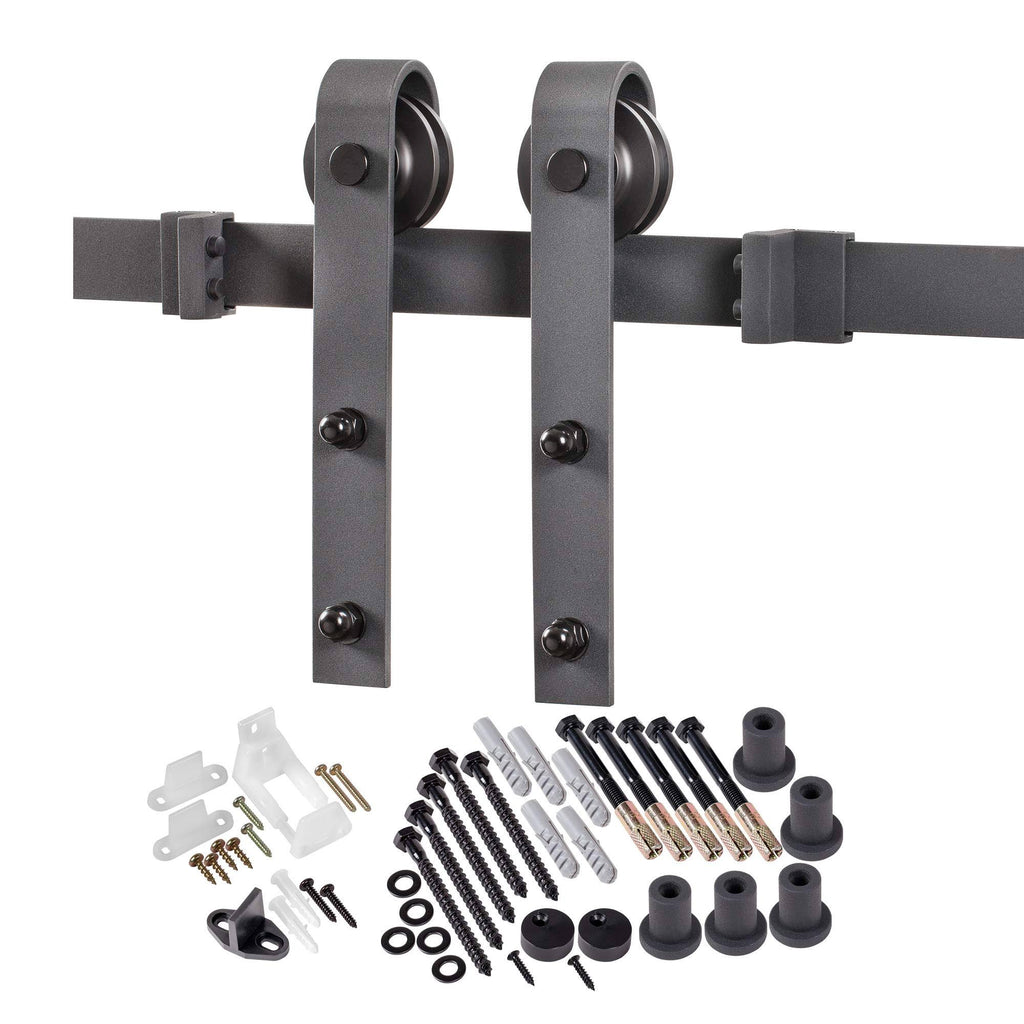 Matte Black Door Barn Hardware Kit K926