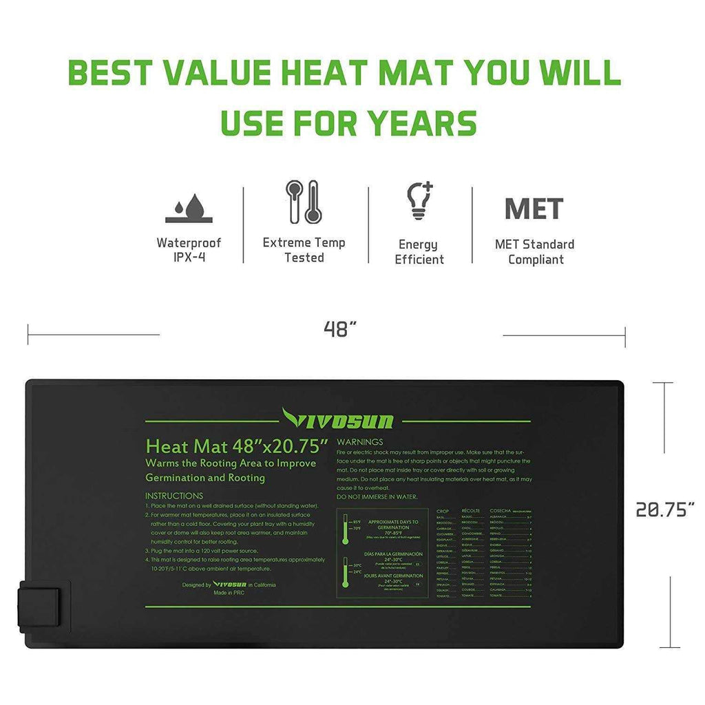 20.75 Seedling Heat Mat and Digital Thermostat Combo Set P246246