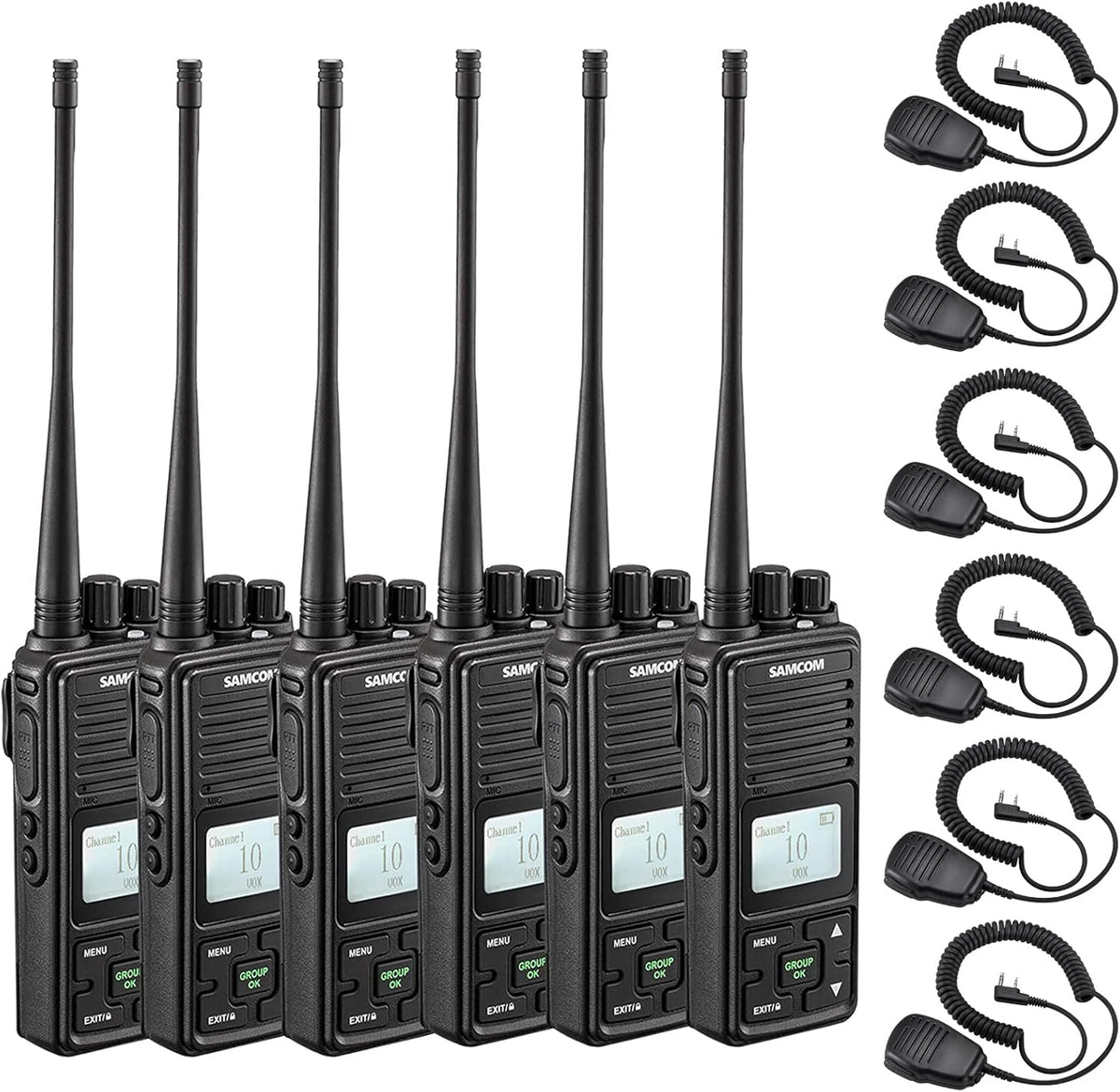 2 Pack 2 Way Radio 3000mAh Rechargeable UHF Walkie Talkie E335