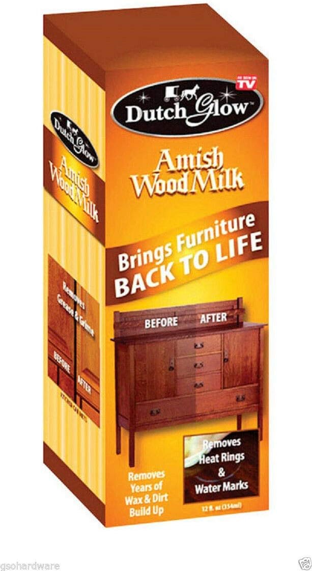 12 oz Dutch Glow Amish Wood Milk Furniture (Pack of 3) I6890