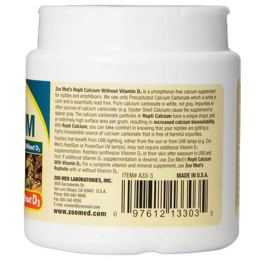 Reptile Calcium without D3 O807