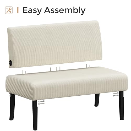 Beige Corduroy Armless Loveseat Futon D738