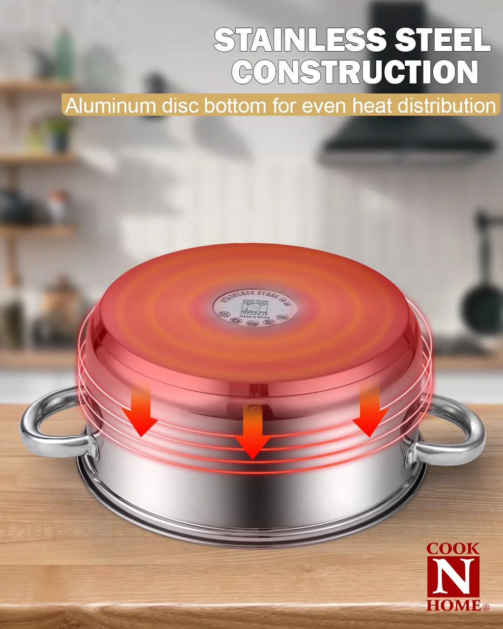 12-Quart Stainless Steel Stockpot with Lid K554