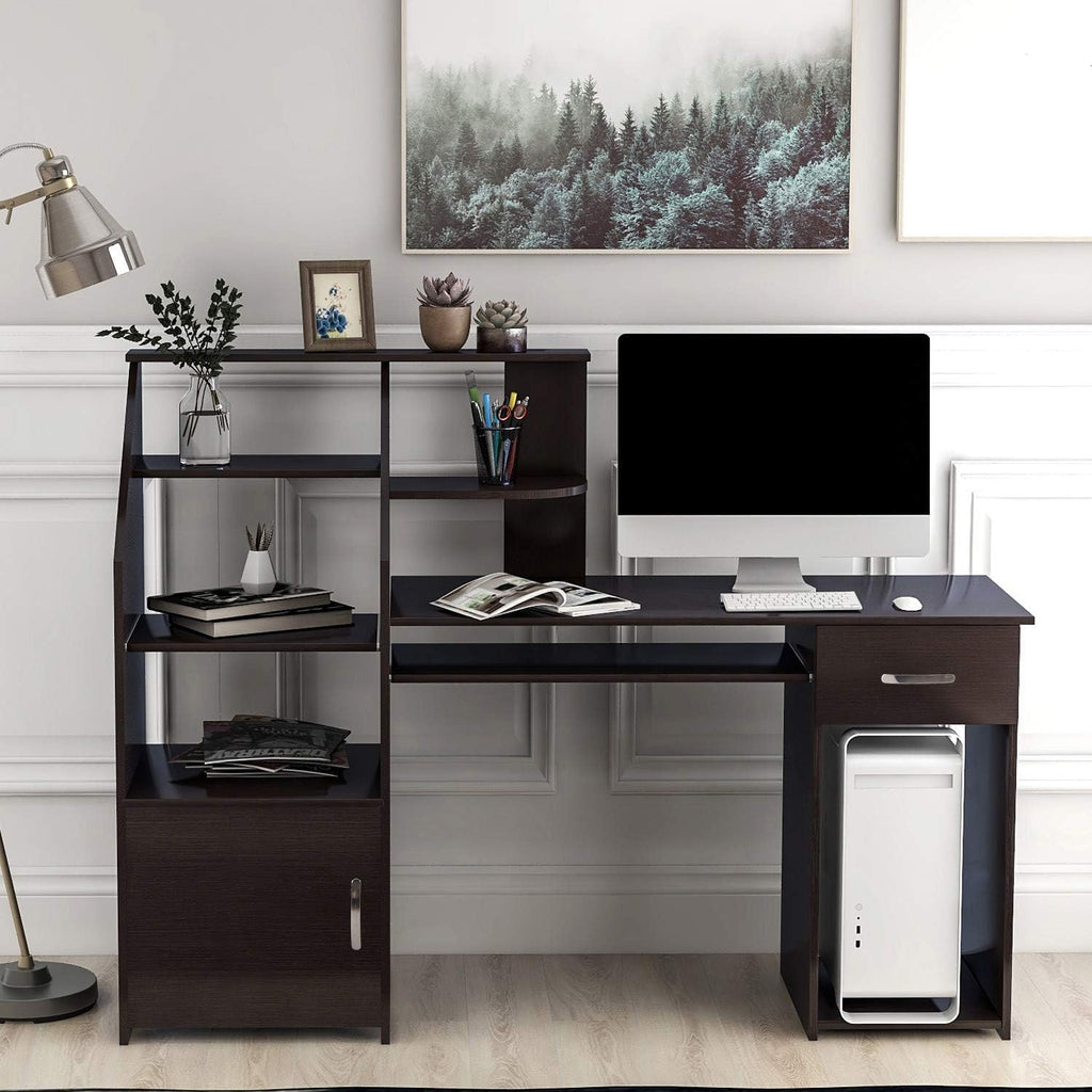 Computer Desk with Cabinet and Keyboard Tray X8992