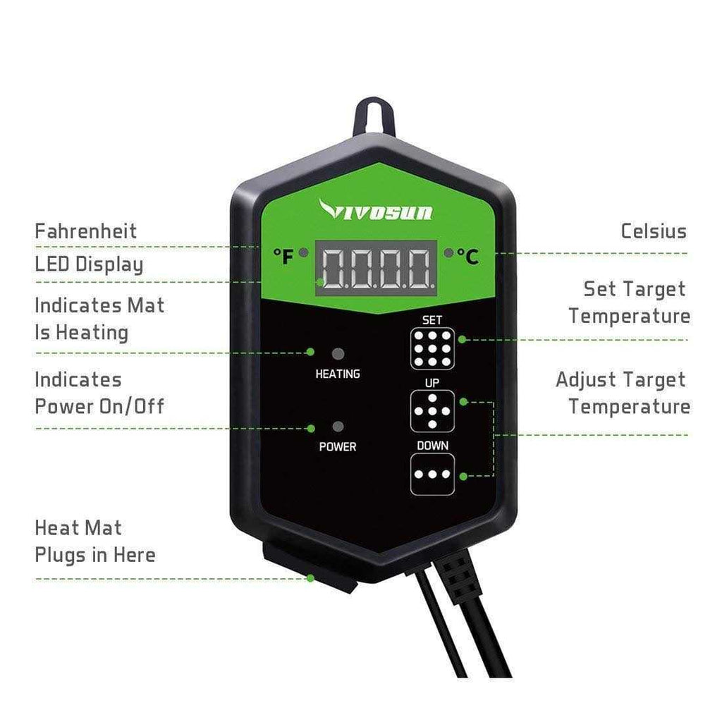 20.75 Seedling Heat Mat and Digital Thermostat Combo Set P246246