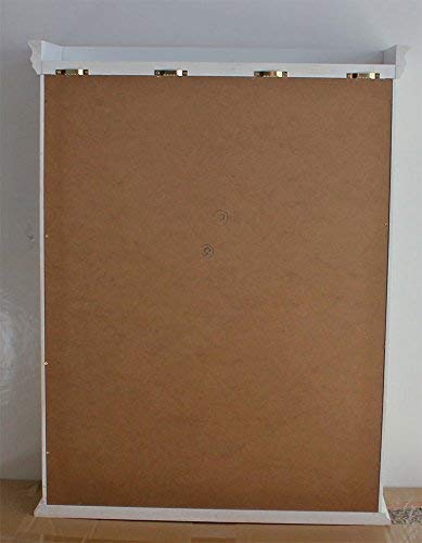 26" Solid Wood Wall Mount Curio Cabinet White Z54043