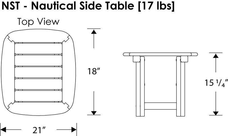 White Nautical Side Table G53269