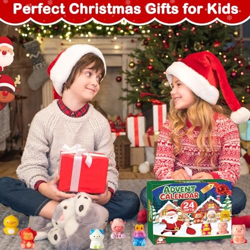2025 Christmas Advent Calendar with 24 Slow Rising Toys R7696