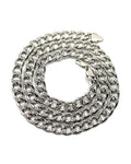 Silver-Tone Plated Curb Links Chain Necklace 30'' Y562
