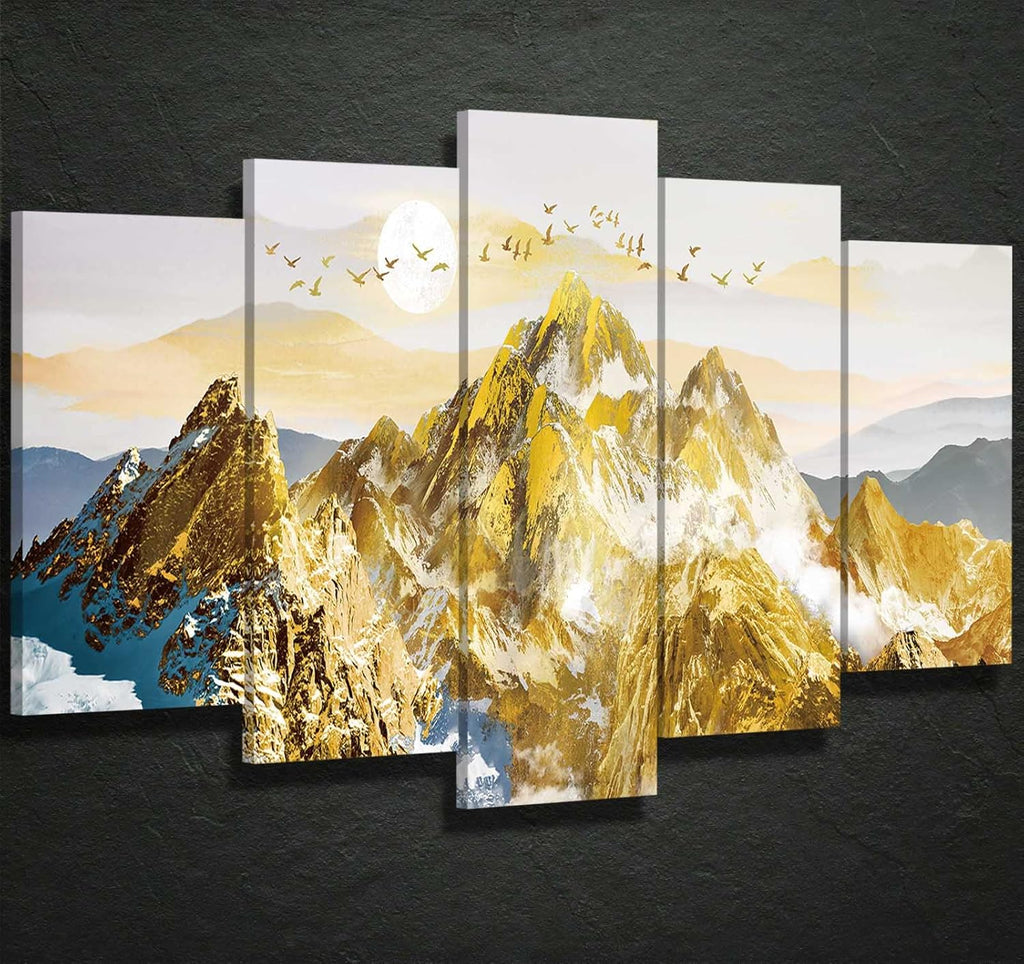 Gold Grey 3 Panel Canvas Wall Art Z40766