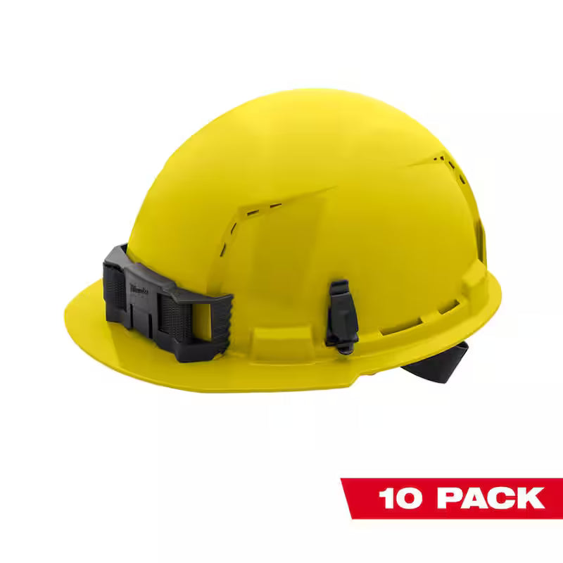 Yellow Type 1 Class C Vented Hard Hat 10-Pack F832378