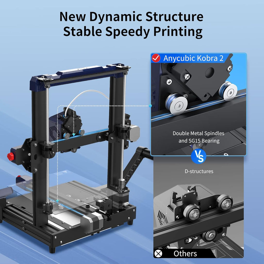 Black Bundle Anycubic Kobra 2 3D Printer, 1.75mm 1kg Filament K58379