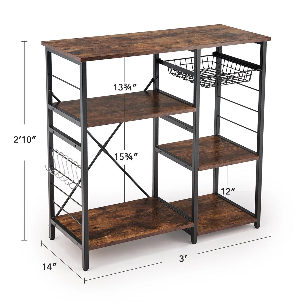 Baker’s Rack with 5 Storage Shelves M201