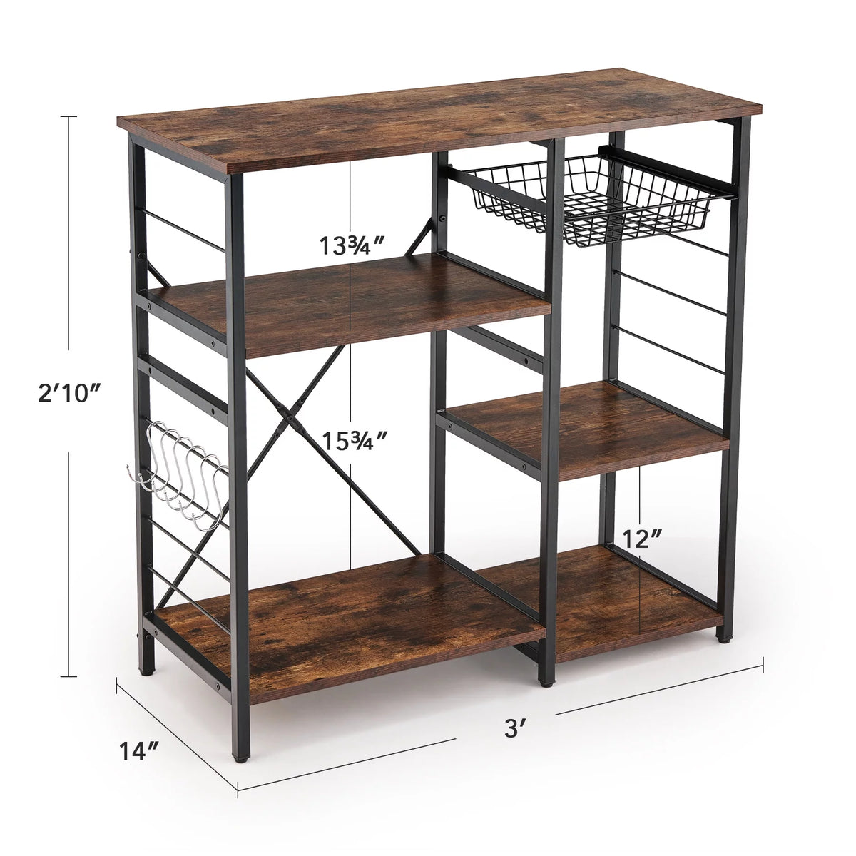 Baker’s Rack with 5 Storage Shelves M201