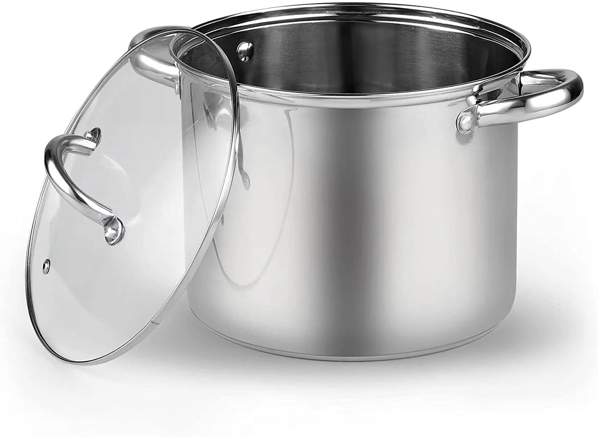 12-Quart Stainless Steel Stockpot with Lid K554