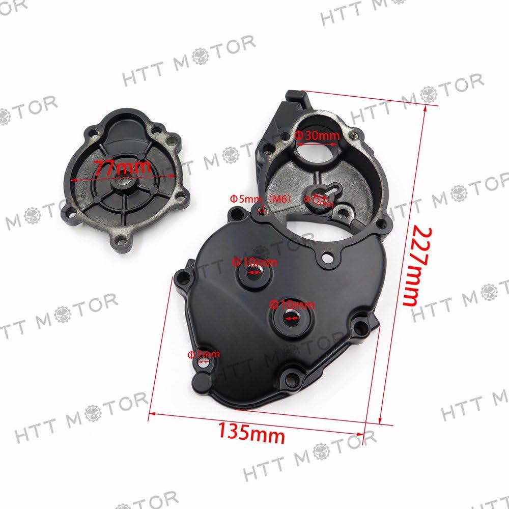 Engine Starter Case Crankcase Cover Black Pack of 2 N44515