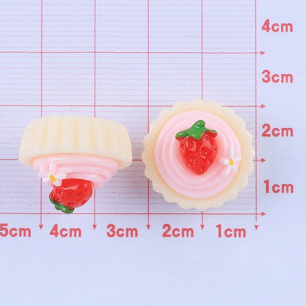 10 Pcs Mini Simulation Cake Cookies Chocolate Toast Fruit Pudding Dollhouse Decorations Q339853