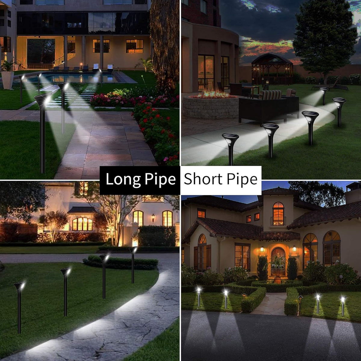 Black Solar Powered Pathway Lights O534