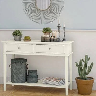 Soft White Console Table Q572