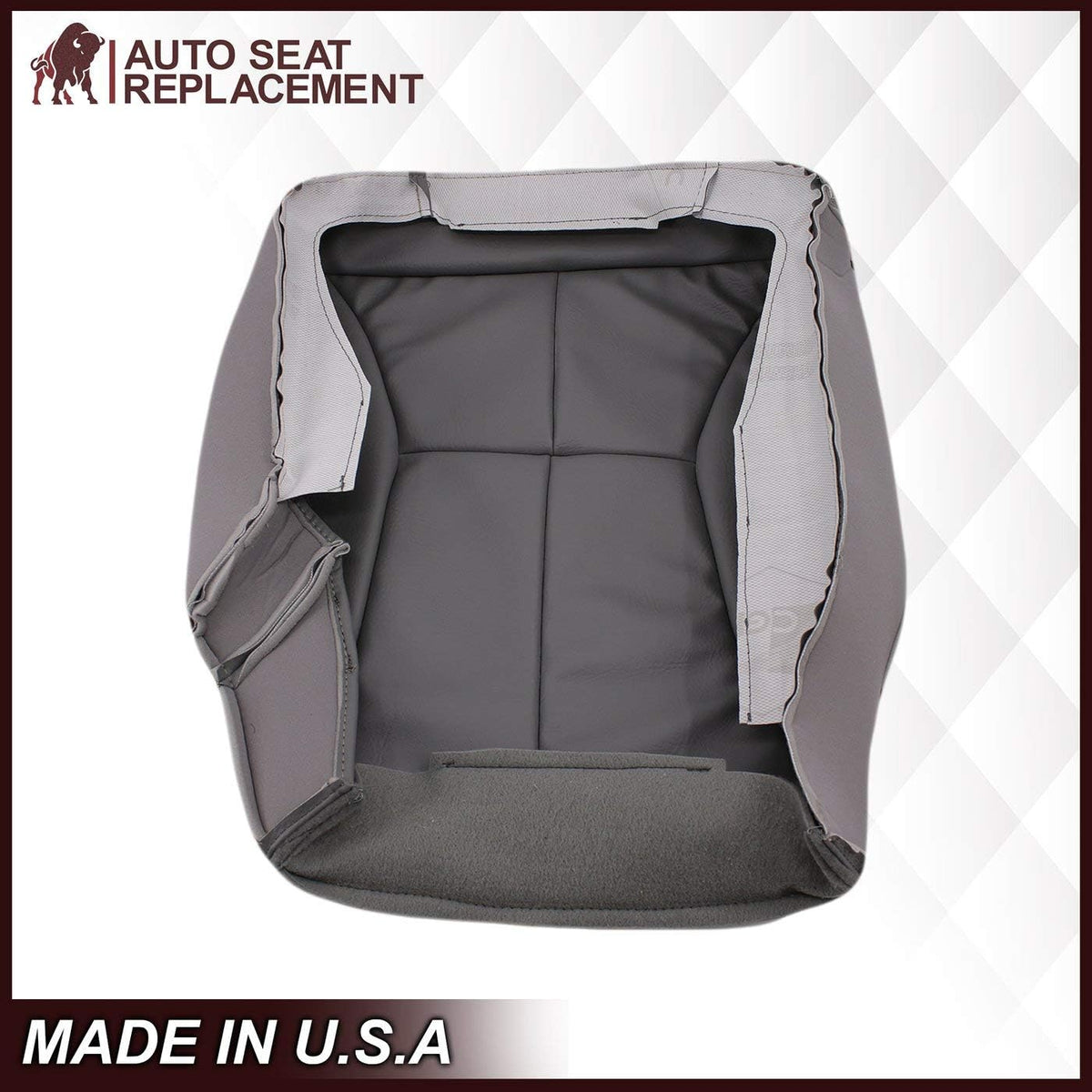 Synthetic Leather Seat Cover for Dodge Ram 1500 2500 3500, Driver Bottom, Mist Gray Y200675