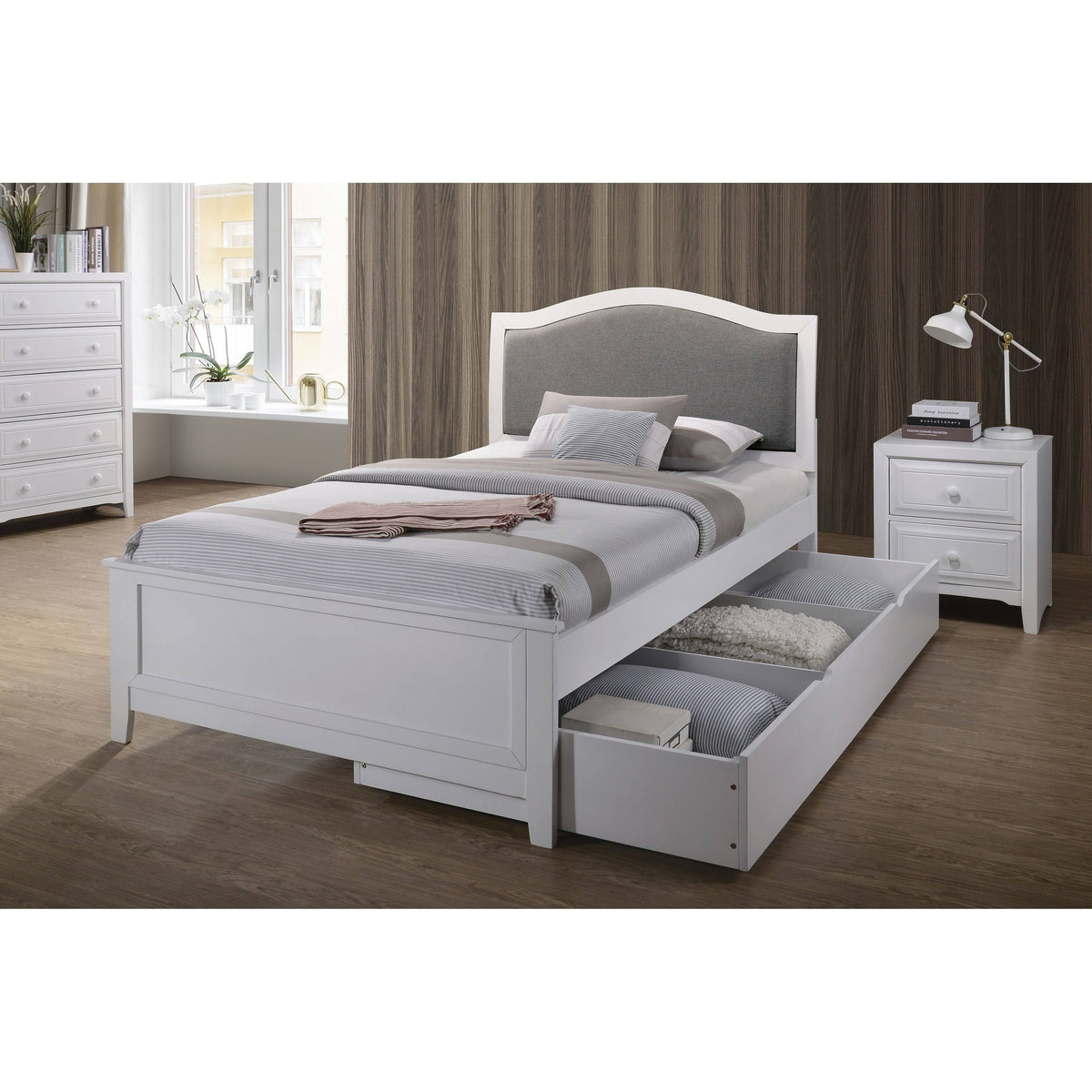 Dark Grey Wood Trundle Y77190