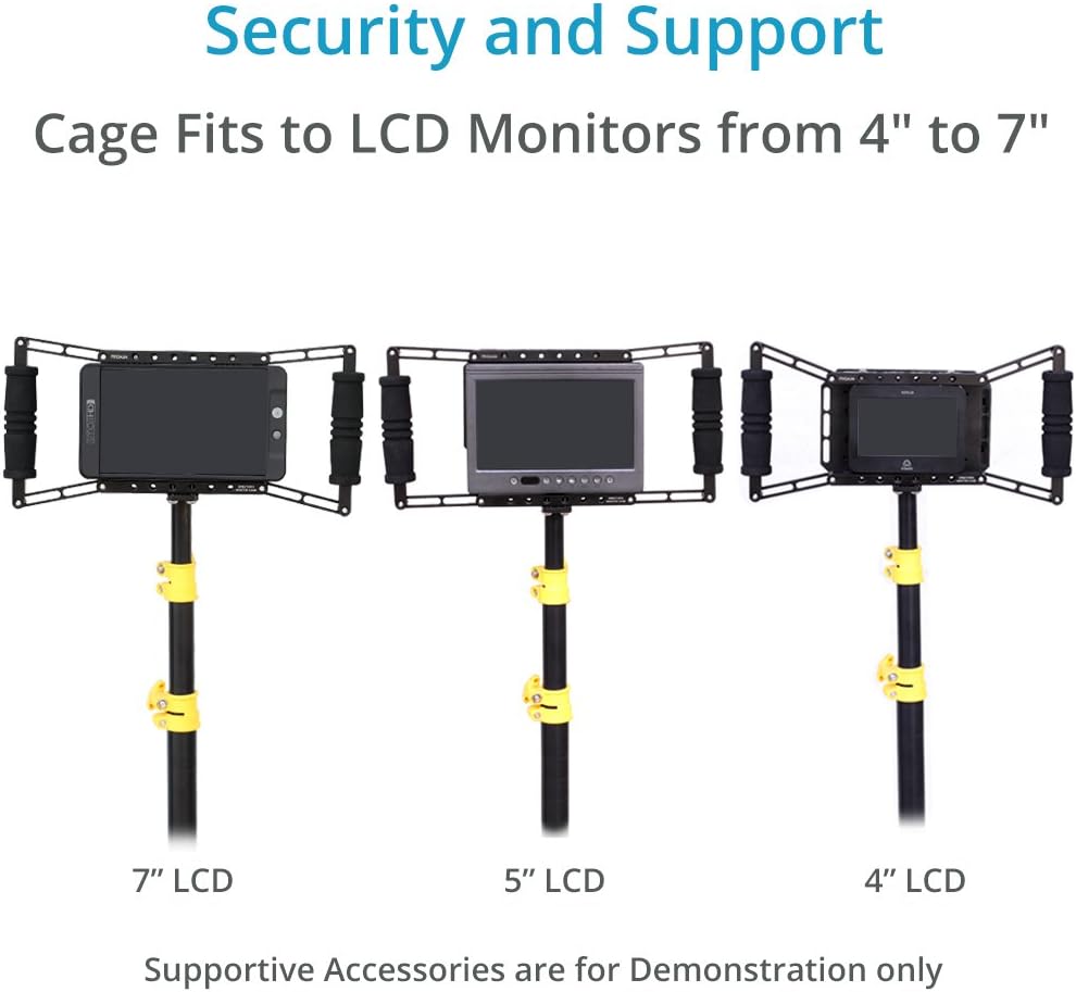 Monitor Cage for 4 to 7 LCD Monitor Display with V-Mount Battery Plate H820
