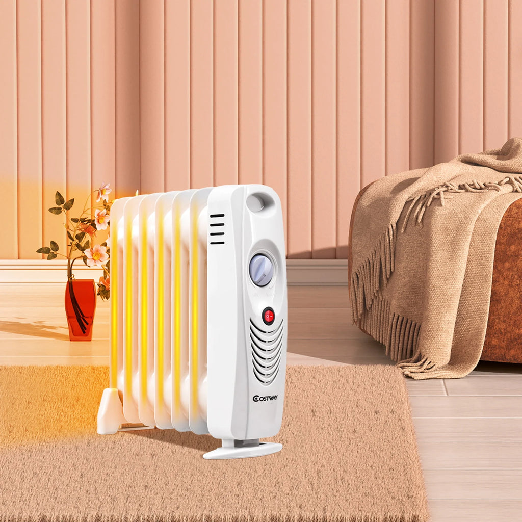 Portable Mini Electric Oil Filled Radiator Heater 7-Fin P539