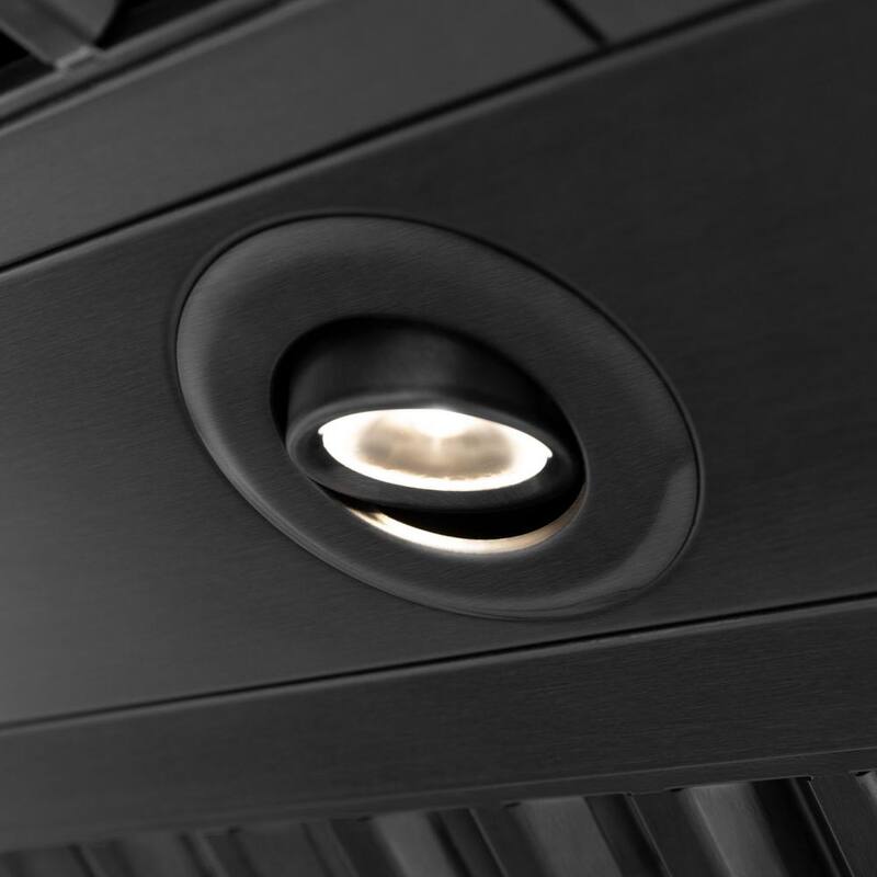 30 in. 400 CFM Convertible Wall Mount Range Hood Black Stainless Steel G122