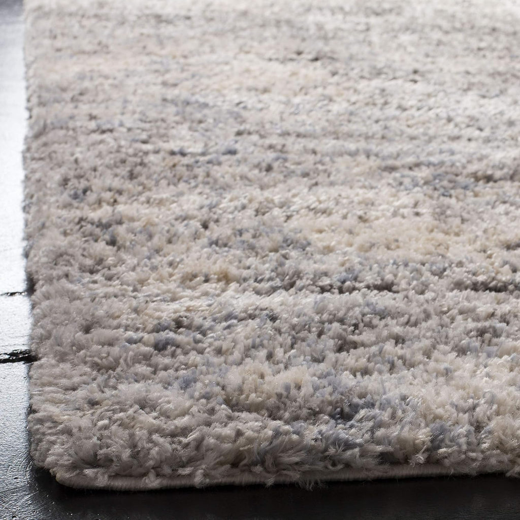 2' x 22' Grey Cream Plush Runner Rug Y90969