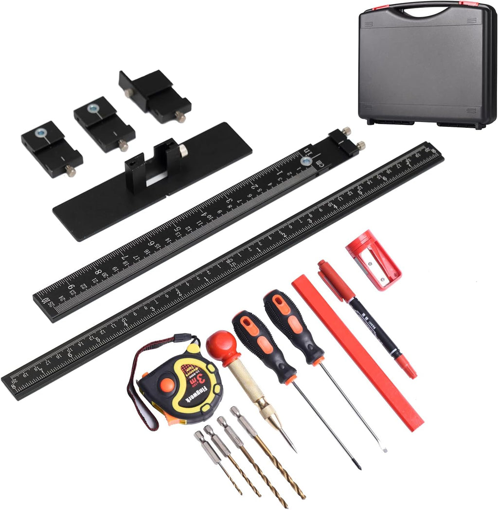 14-Piece Aluminum Alloy Cabinet Handle Template Jig Tool V434