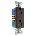 Duplex Decorator Receptacle Outlet, 15-Amp, 120-Volt, Brown, 16-Pack W784716