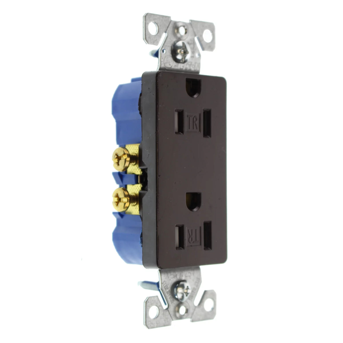 Duplex Decorator Receptacle Outlet, 15-Amp, 120-Volt, Brown, 16-Pack W784716